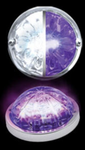 RW - HEROWPCWMLP : LOW PROFILE WATERMELON HERO LED MARKER LIGHT - WHITE AND PURPLE LIGHT / CLEAR LENS