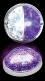 RW - HEROWPCWMLP : LOW PROFILE WATERMELON HERO LED MARKER LIGHT - WHITE AND PURPLE LIGHT / CLEAR LENS