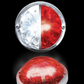 ROADWORKS- HEROWRCWMLP : LOW PROFILE WATERMELON HERO LED MARKER LIGHT - WHITE AND RED LIGHT / CLEAR LENS