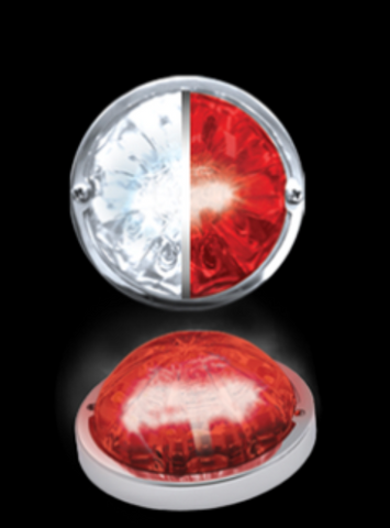 RW - HEROWRCWMLP : LOW PROFILE WATERMELON HERO LED MARKER LIGHT - WHITE AND RED LIGHT / CLEAR LENS