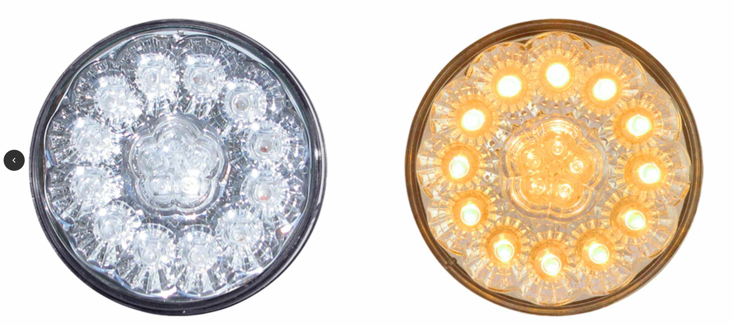 TX-TLED-417CA: 4" Amber LED/Clear Lens Super Diode Round LED