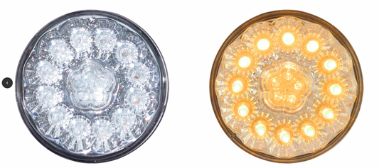 TX-TLED-417CA: 4" Amber LED/Clear Lens Super Diode Round LED