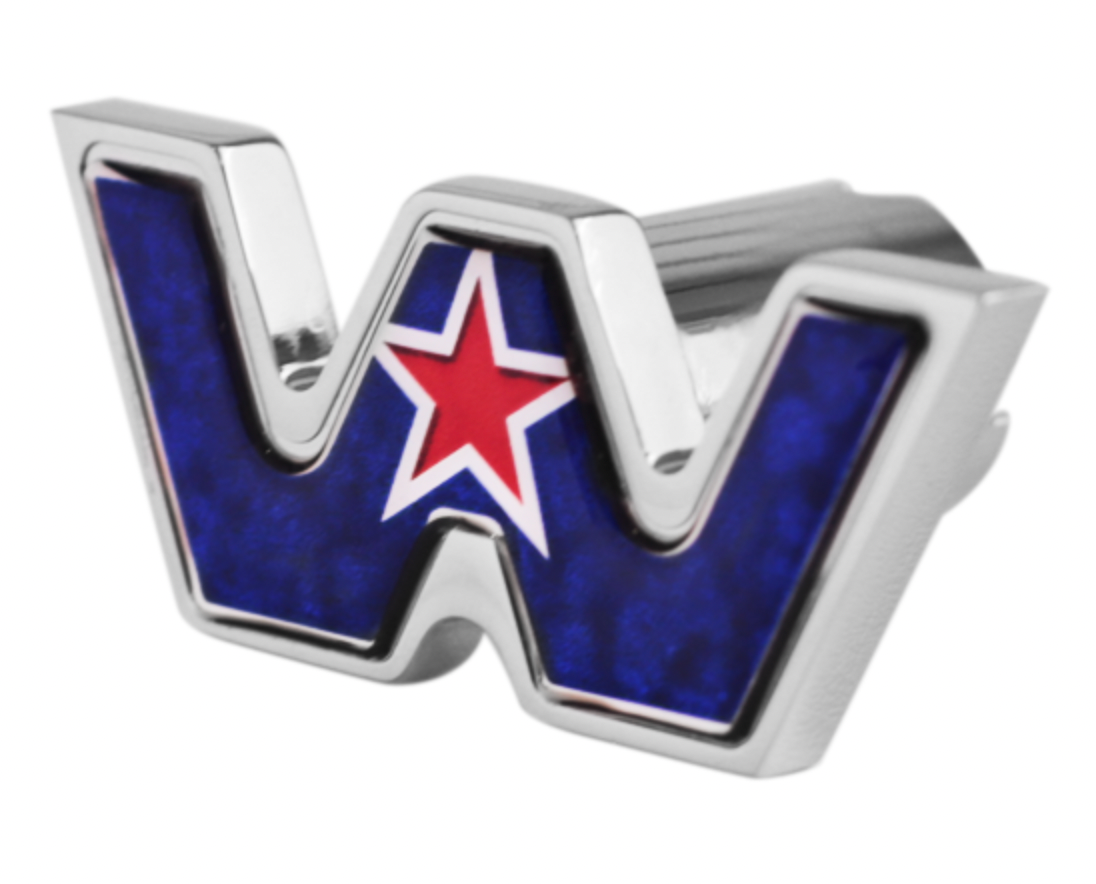 CUSTOM KNOBS-WS-LS-7747 : Western Star Logo Shape Knob - Blue