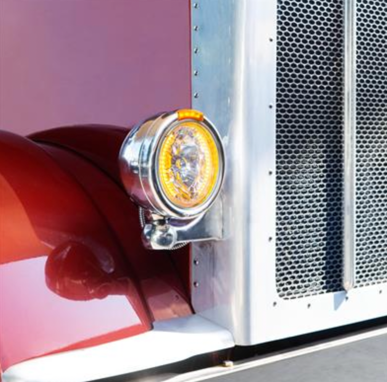 UNITED PACIFIC - 31378 : ULTRALIT - 7" Crystal Headlight With 34 Amber LED Position Light