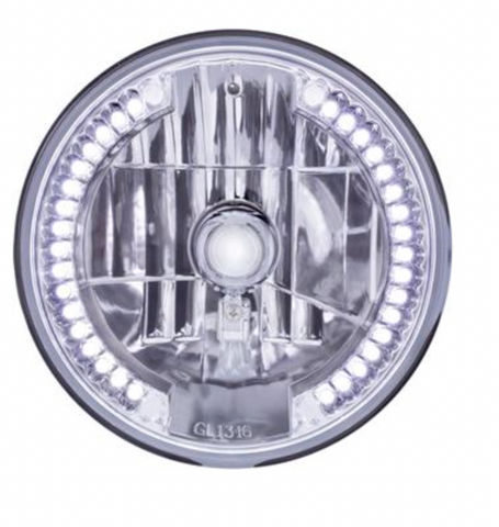 UP-31379 : ULTRALIT - 7" Crystal Headlight With 34 White LED Position Light
