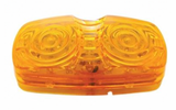 UP-38225 : 16 LED 4" X 2" Rectangular Light (Clearance/Marker)- Amber LED/Amber Lens