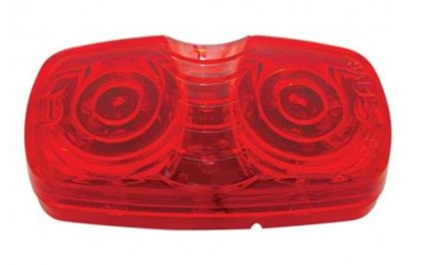 UNITED PACIFIC - 38226 : 16 LED 4" X 2" Rectangular Tiger EyeLight (Clearance/Marker)- Red LED/Red Lens