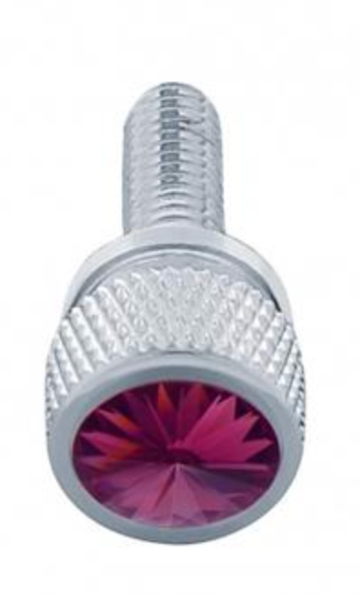 UNITED PACIFIC - 23811 : 3/4" Short M6 Dash Screw For Kenworth - Purple Crystal (12-Pack)