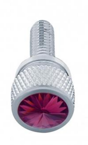 UP-23811 : 3/4" Short M6 Dash Screw For Kenworth - Purple Crystal (12-Pack)