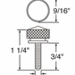 UNITED PACIFIC - 23811 : 3/4" Short M6 Dash Screw For Kenworth - Purple Crystal (12-Pack)