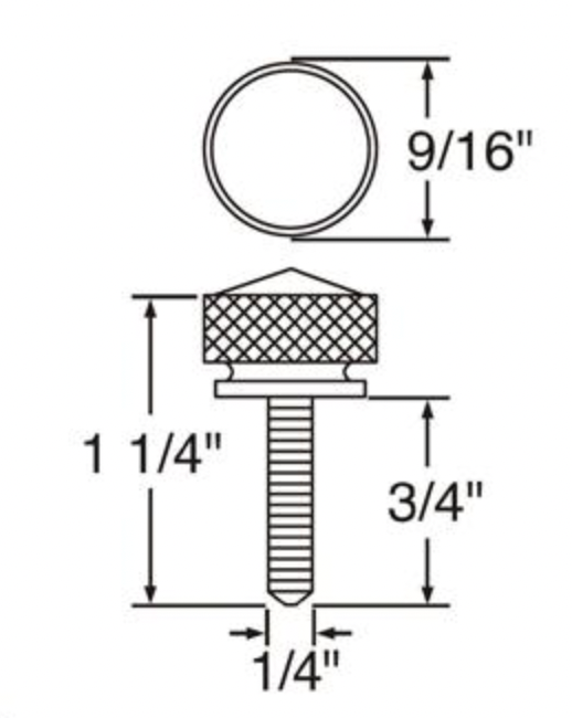 UNITED PACIFIC - 23811 : 3/4" Short M6 Dash Screw For Kenworth - Purple Crystal (12-Pack)