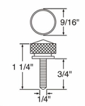 UP-23811 : 3/4" Short M6 Dash Screw For Kenworth - Purple Crystal (12-Pack)