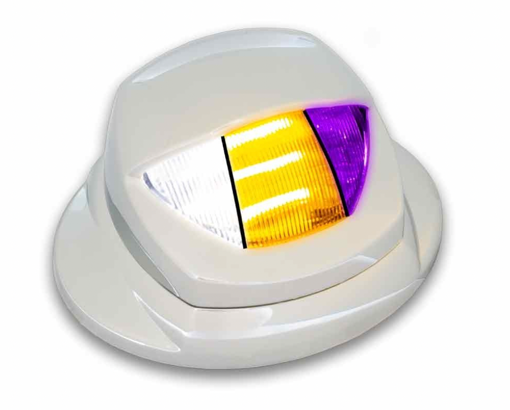 TRUX-TLED-K10P : Kenworth LED Mini-Step Light with White Courtesy, Amber and Purple LED