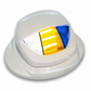 TX-TLED-K10B : Kenworth LED Mini-Step Light with White, Amber and Blue LED