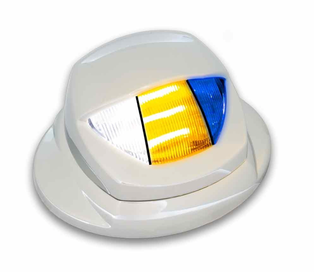 TX-TLED-K10B : Kenworth LED Mini-Step Light with White, Amber and Blue LED