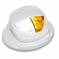 TRUX-TLED-K10 : Kenworth LED Mini-Step Light with White Courtesy and Amber LED