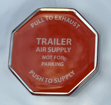 CUSTOM KNOBS-TRAILER-O : Red Trailer Air Supply Custom Brake Knob