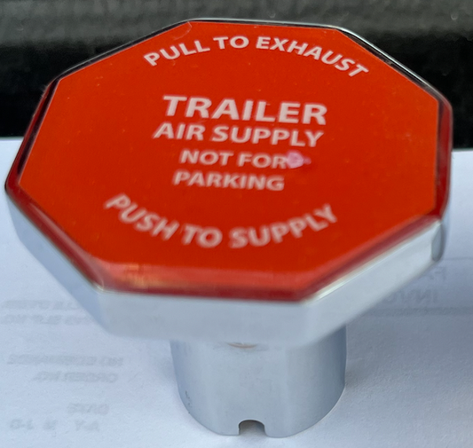 CUSTOM KNOBS-TRAILER-O : Red Trailer Air Supply Custom Brake Knob