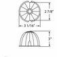 UNITED PACIFIC - 39950B : 19 LED Bullet Style Grakon 1000 Cab Light - Amber LED/Amber Lens (Bulk)