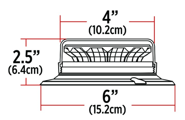 TRUX-TLED-W10 : CLASS 1 BEACON LOW PROFILE LED WARNING LIGHT WITH 36 FLASH PATTERNS