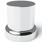 UNITED PACIFIC - 10772 : 33mm X 2" Chrome Plastic Flat Top Nut Covers With Flange - Push-On (10-Pack)