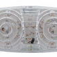 UNITED PACIFIC - 38325 : 16 LED 4" X 2" Rectangular Tiger Eye Light (Clearance/Marker)- Amber LED/Clear Lens
