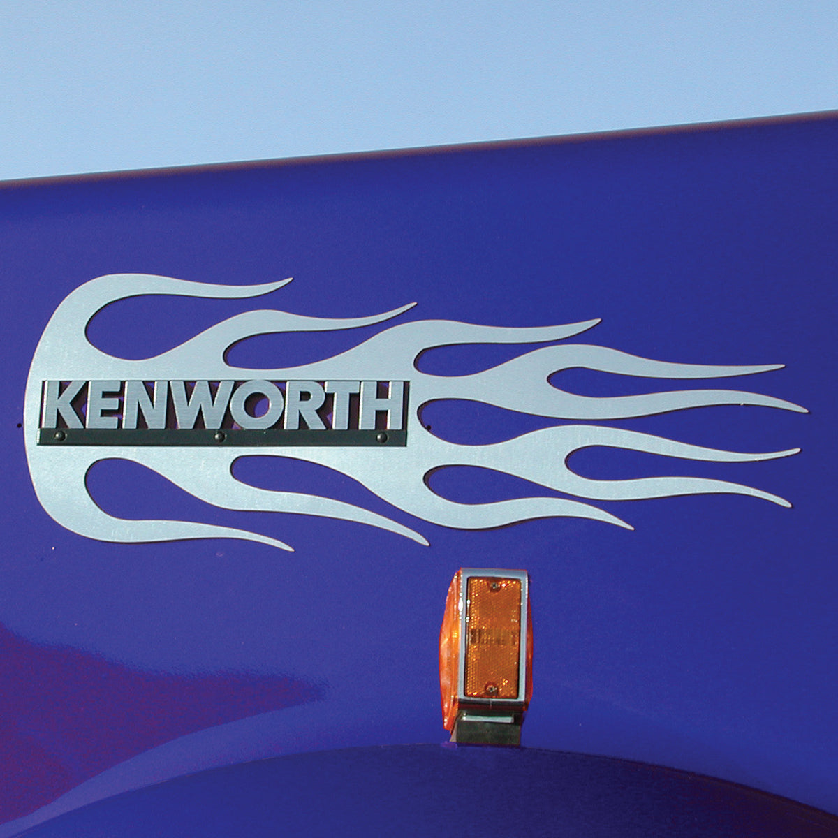 TRUK-1609 : Kenworth Hood Emblem Accent - Flame - (Set of 2)