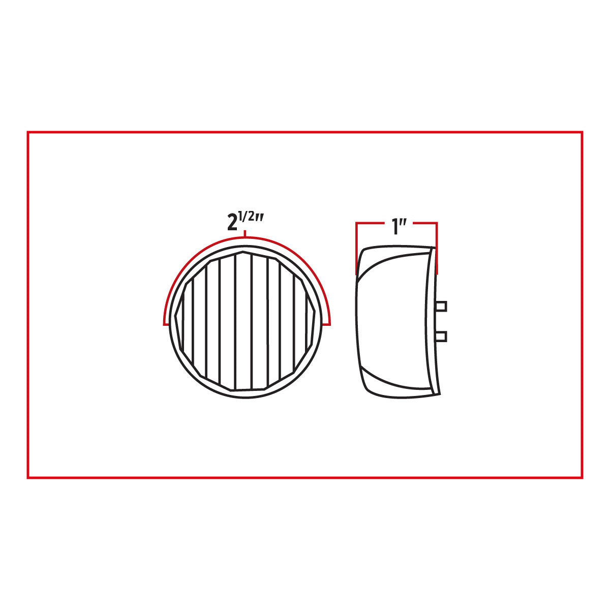 TX-TLED-2HA : 2 1/2" Round Amber LED (13 Diodes)