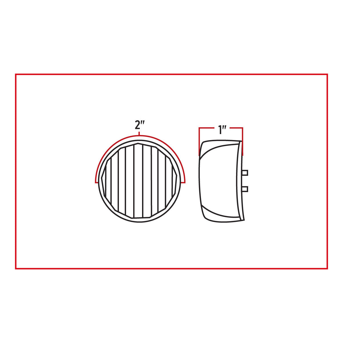 TX-TLED-2R : 2" Round Red LED (9 Diodes)"