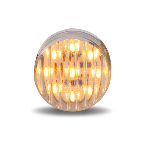 TX-TLED-2TA : 2" Round Clear Ribbed Amber LED (9 Diodes)"