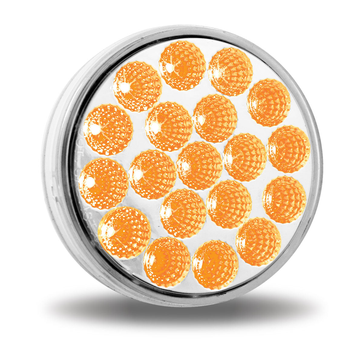 TRUX-TLED-4X40A : 4" Dual Amber/Red Stop, Turn & Tail LED (19 Diodes)