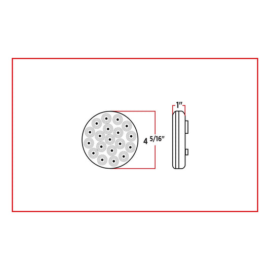 TRUX-TLED-4XRB: 4" Dual Revolution Red/Blue LED