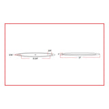 TX-TLED-F17W : Slim Marker 17" Flatline Red LED (24 Diodes)