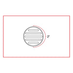 TX-TLED-F2CA : 2" Flatline Clear Amber LED (9 Diodes)