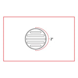 TX-TLED-F2CA : 2" Flatline Clear Amber LED (9 Diodes)