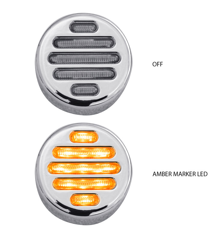 TRUX-TLED-F2CA : 2" Flatline Clear Amber LED (9 Diodes)