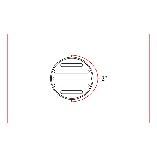 TRUX-TLED-F2R : 2" Flatline Red LED (9 Diodes)
