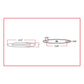 TX-TLED-F45A : 4.5" X 1" Flatline Color Slim-Line Amber Marker LED (7 Diodes)