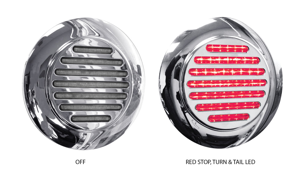 TX-TLED-F4CR1 : 4" Flatline Flange Mount Clear Red LED (49 Diodes)