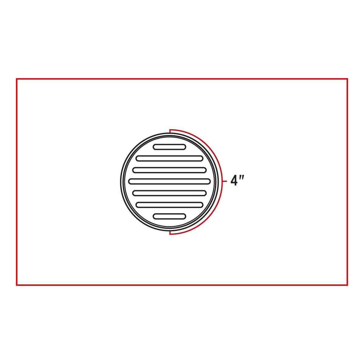 TX-TLED-F4W : 4" Flatline White Back-Up LED (49 Diodes)