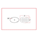 TX-TLED-FG2CR : Small Marker Flatline Clear Red LED (13 Diodes)