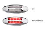 TX-TLED-FG3CR : Small Marker Flatline Clear Red LED (8 Diodes)