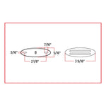 TX-TLED-FG3CR : Small Marker Flatline Clear Red LED (8 Diodes)