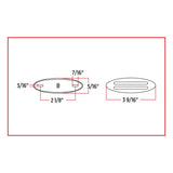 TX-TLED-FG3CR : Small Marker Flatline Clear Red LED (8 Diodes)