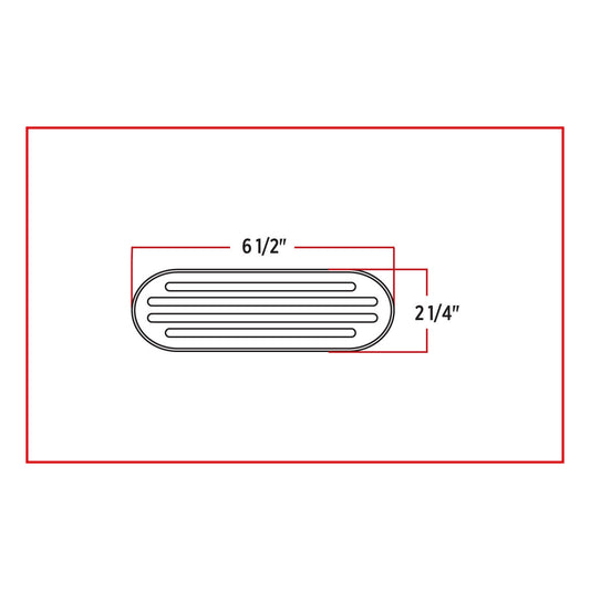 TX-TLED-FOCA : Oval Flatline Clear Amber LED (52 Diodes)