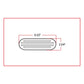 TX-TLED-FOCR : Oval Flatline Clear Red LED (52 Diodes)