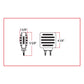 TRUX-TLED-FS : Flatline Double Face Double Post Square LED