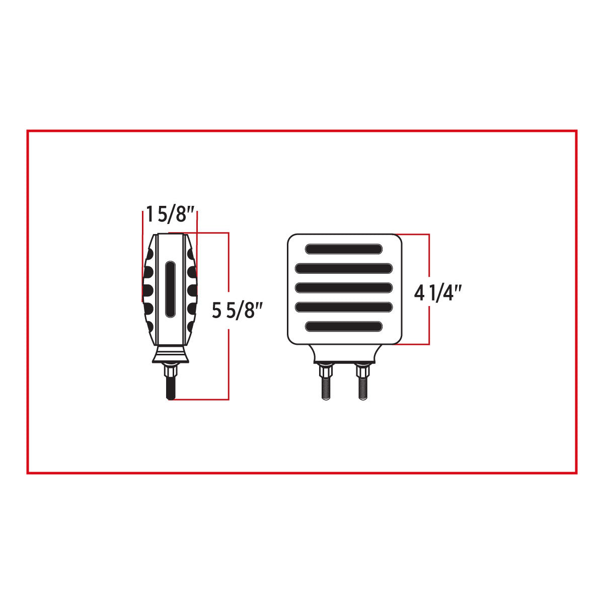 TRUX-TLED-FS : Flatline Double Face Double Post Square LED