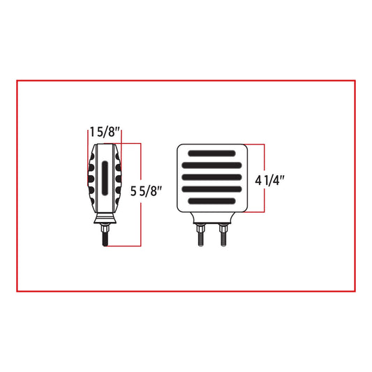 TRUX-TLED-FS : Flatline Double Face Double Post Square LED