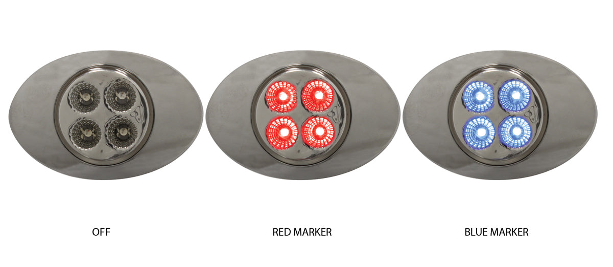 TRUX-TLED-G2XRB: Marker M3 Style Dual Revolution Red/Blue LED (4 Diodes)
